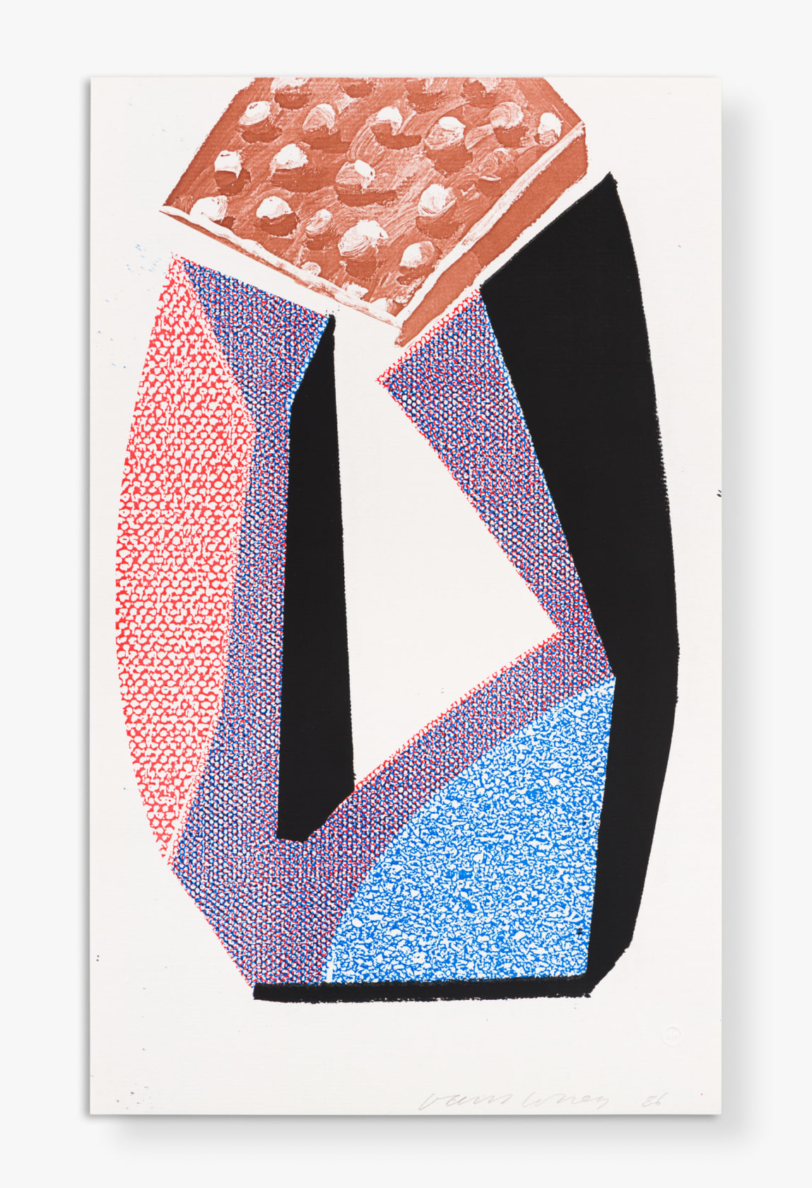 David Hockney, Red, Blue and Green Flowers , 1986