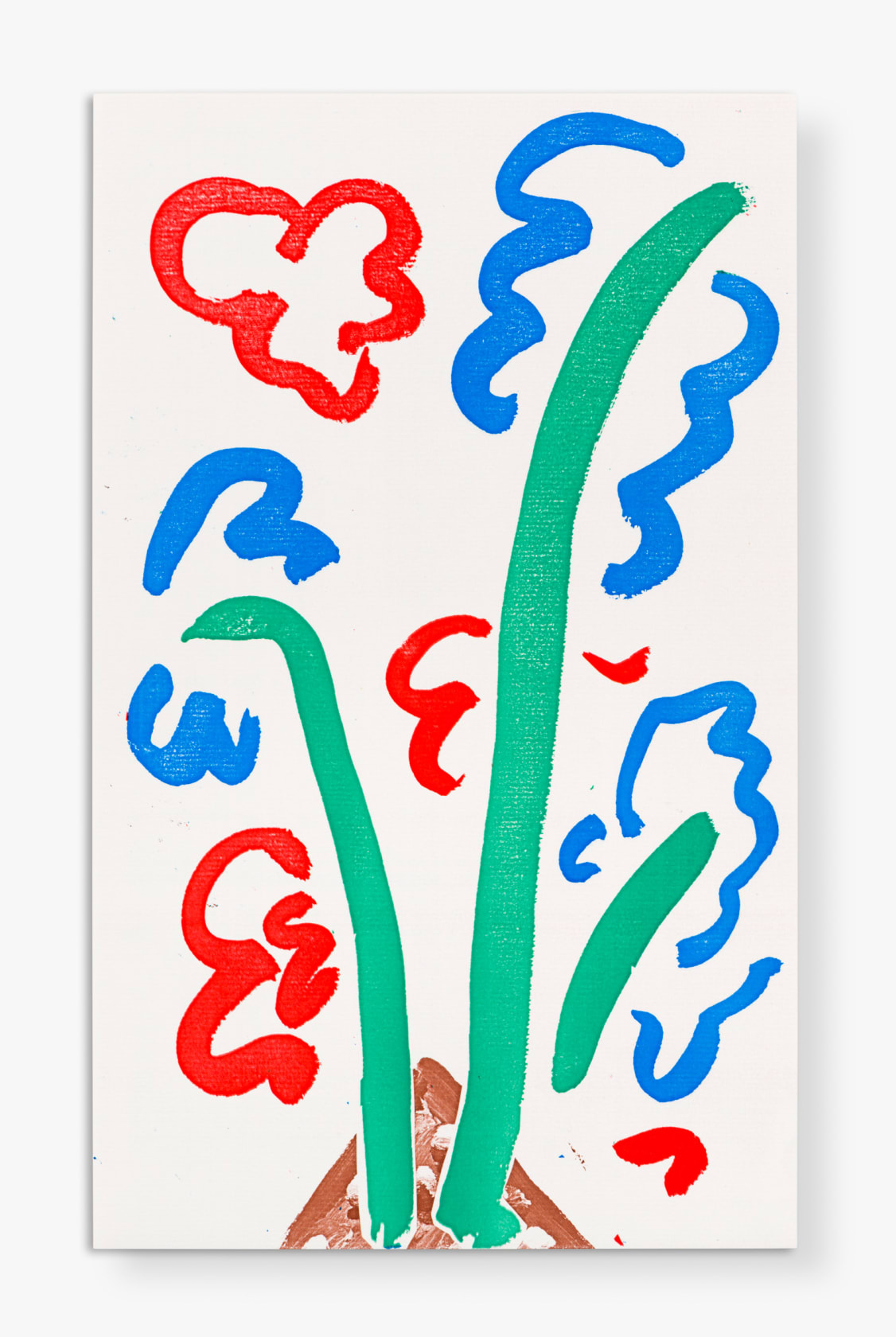 David Hockney, Red, Blue and Green Flowers , 1986