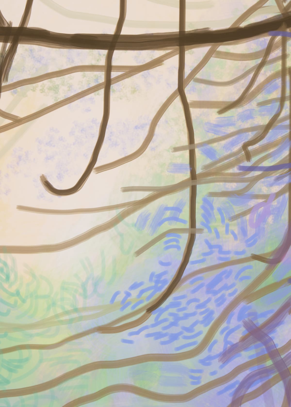 David Hockney, The Arrival of Spring in Woldgate, East Yorkshire in 2011, 2011