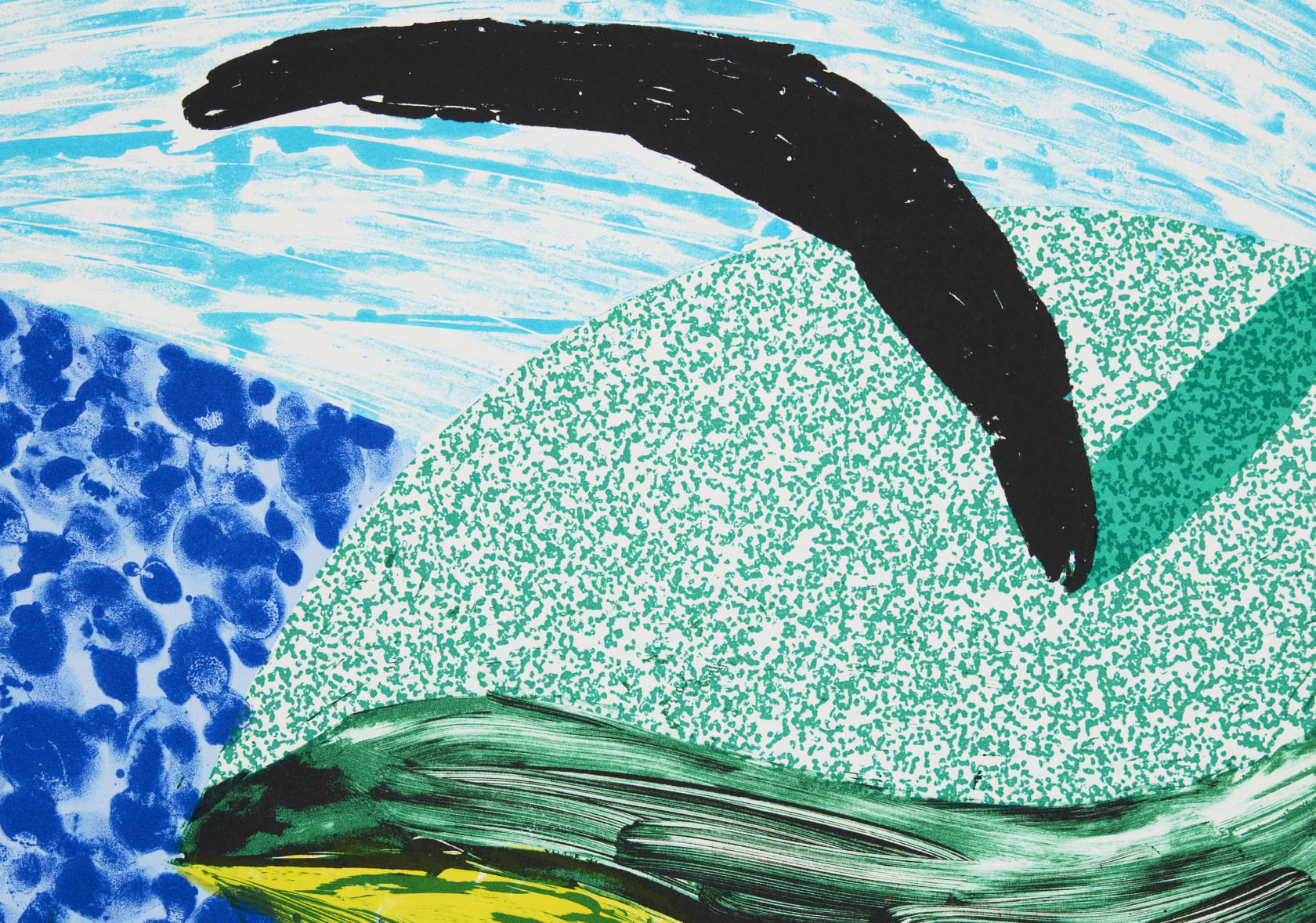 David Hockney Blue Hang Cliff