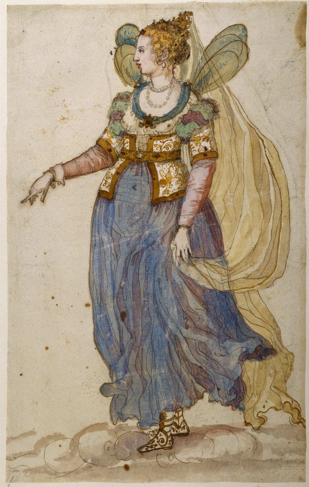 Fig. 2 Drawing of a Lady Masquer, Devonshire Collection, Chatsworth.