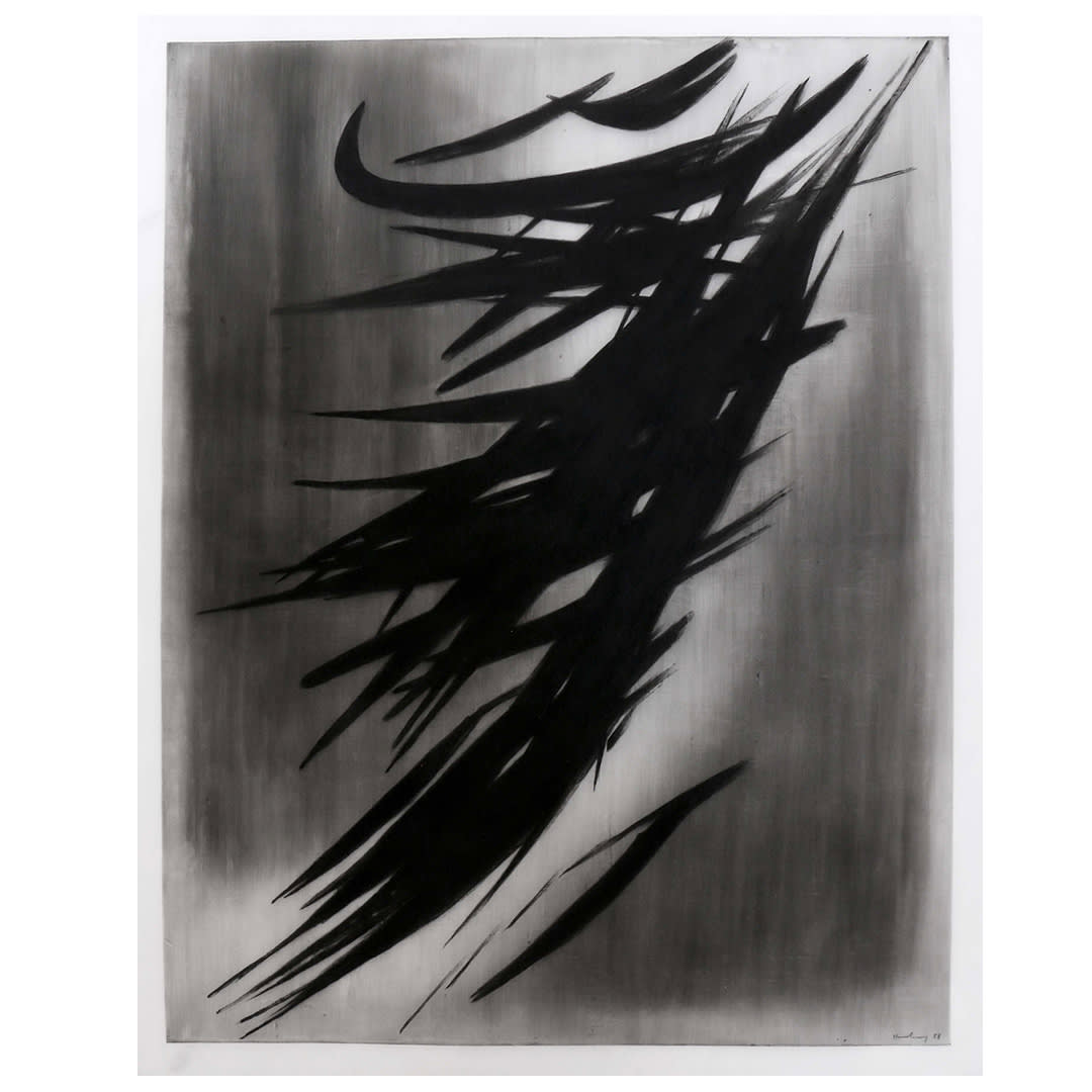 Study of After Hartung, T1958 – 3, 1958, 2021 Ink and charcoal on vellumImage 67.6 x 53.5 cm (26.61 x...