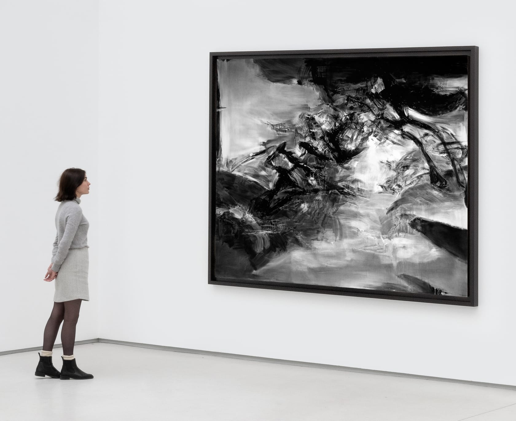 Robert Longo Untitled (After Zao Wou-Ki; Still Two of Us - 10.3.74, 1974), 2022 Charcoal on mounted paper 172.6 x...