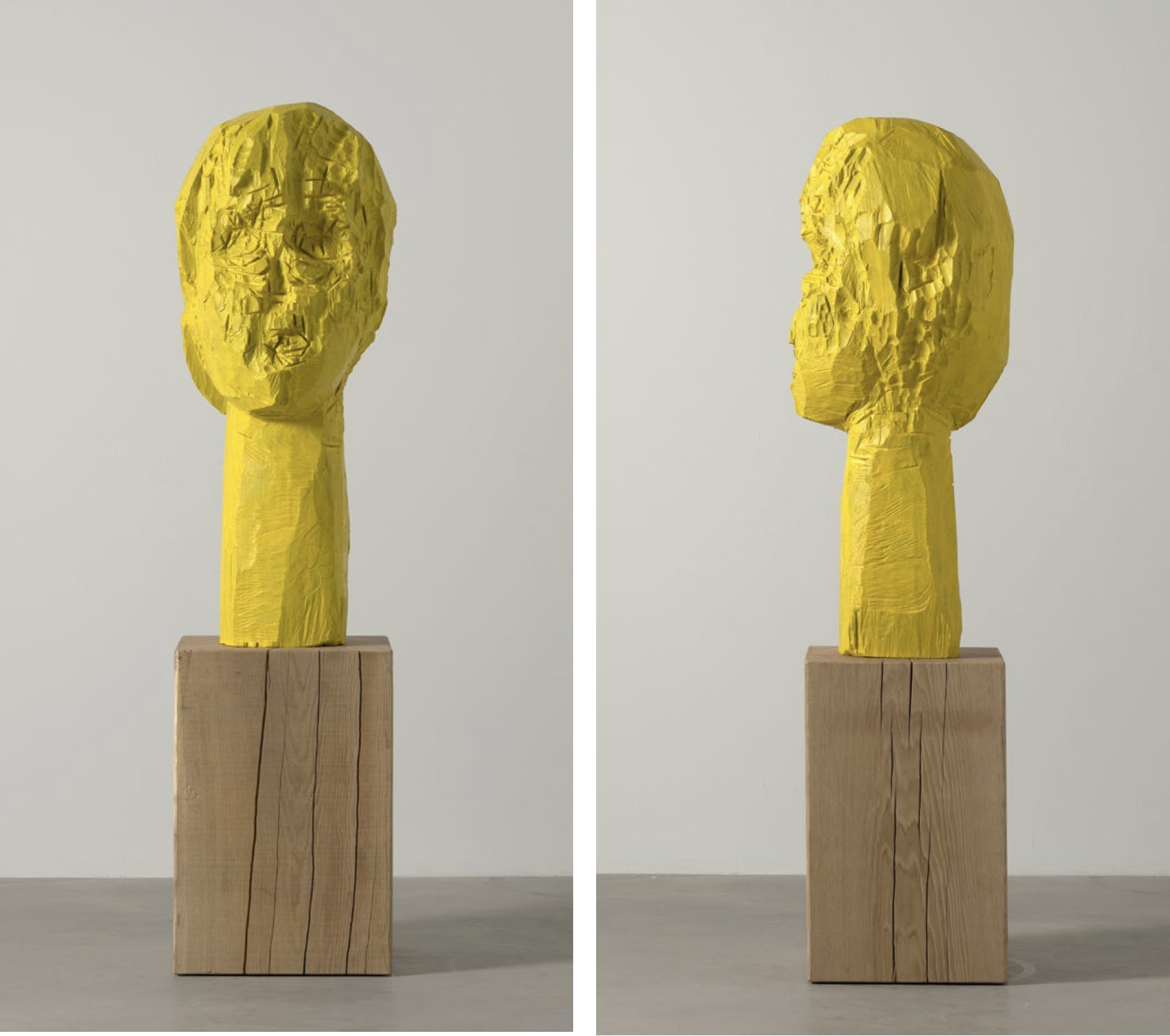 Georg Baselitz Dresdner Frauen - Die Elbe, 1990/2023 Bronze patinated and oil paint 154 x 65 x 67 cm (60.63...