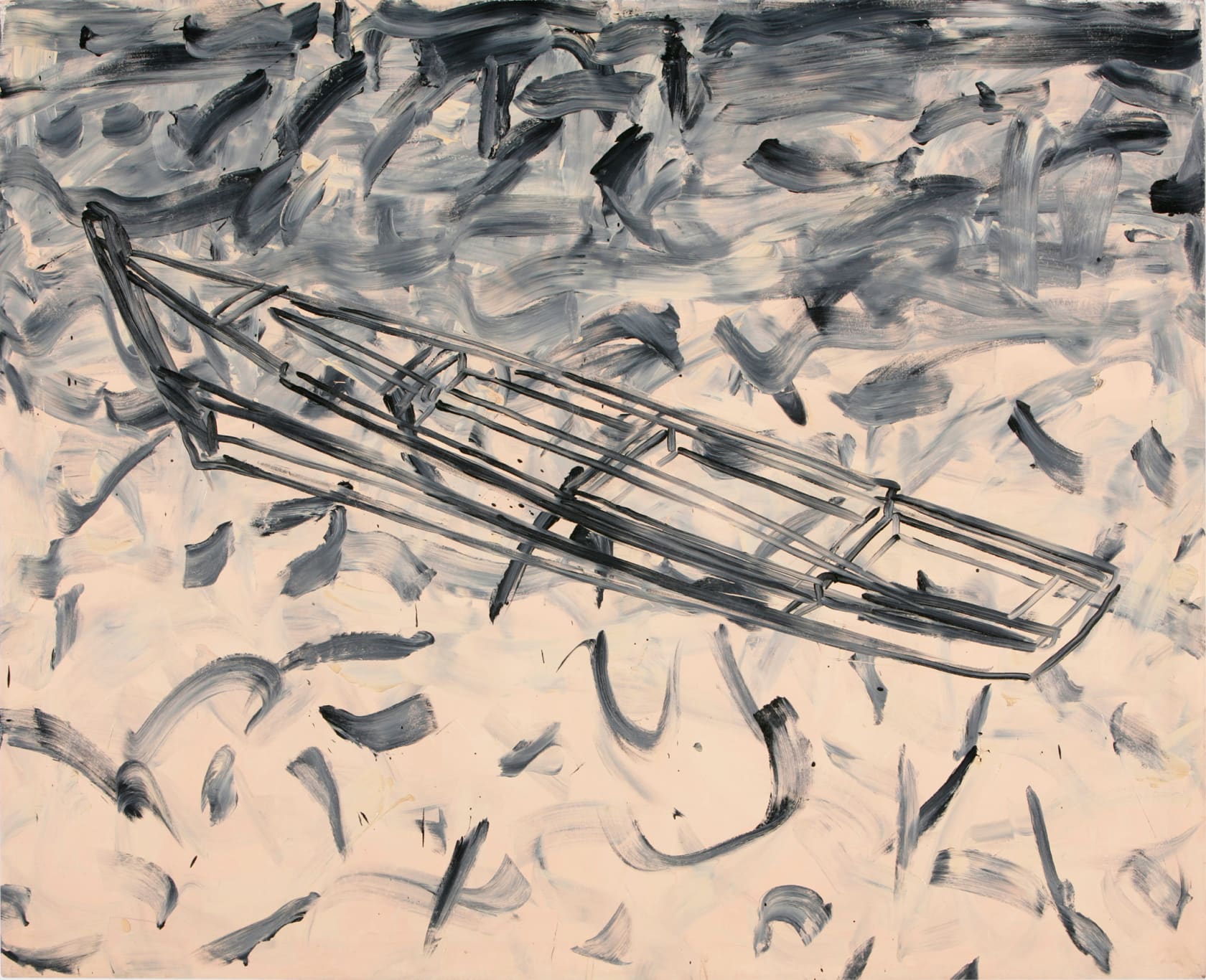 Lee Kang So Untitled-88005, 1988 Oil on canvas 181.8 x 227.3 cm (71.57 x 89.49 in)