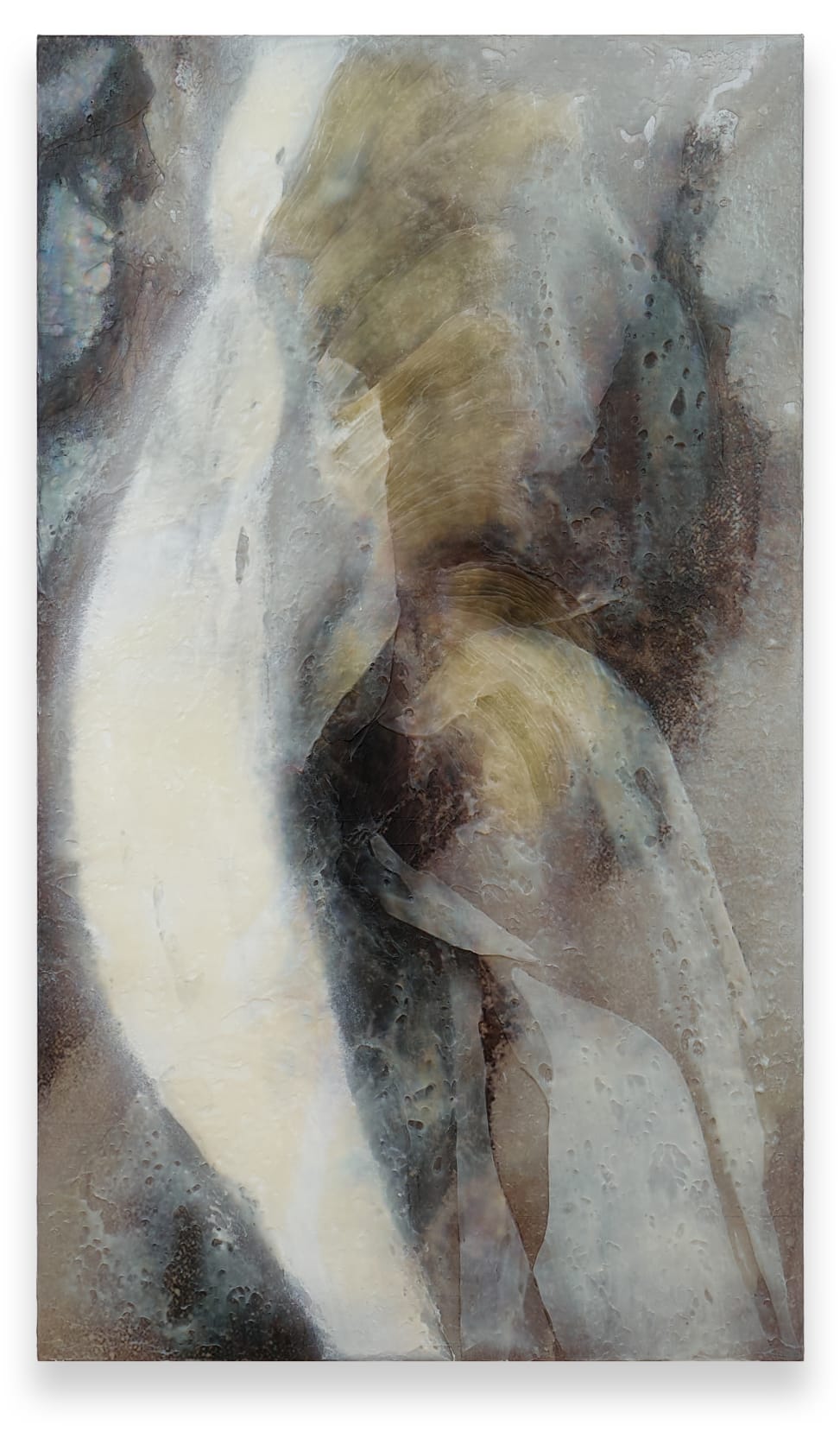 Wounded Soul With Phantom Foreignness, Yet Something Remains, 2024 Acrylic, gel medium and UV print on canvas 194 x 112...