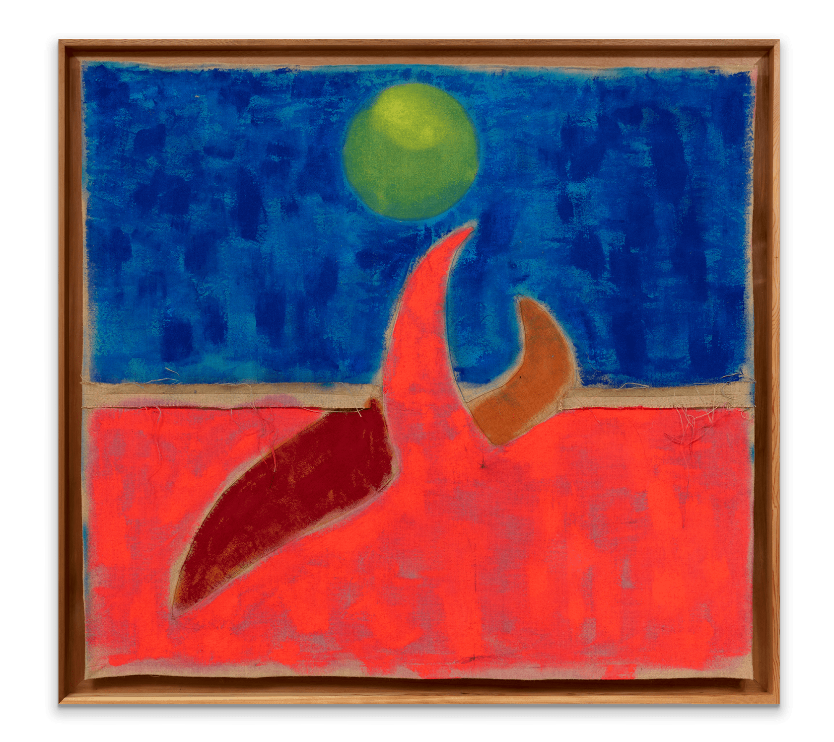 Alvaro Barrington NHC 2024/Mangrove Sunset, SD (R2), 2024 Acrylic and Flashe on burlap in cedar wood frame 148 × 163...