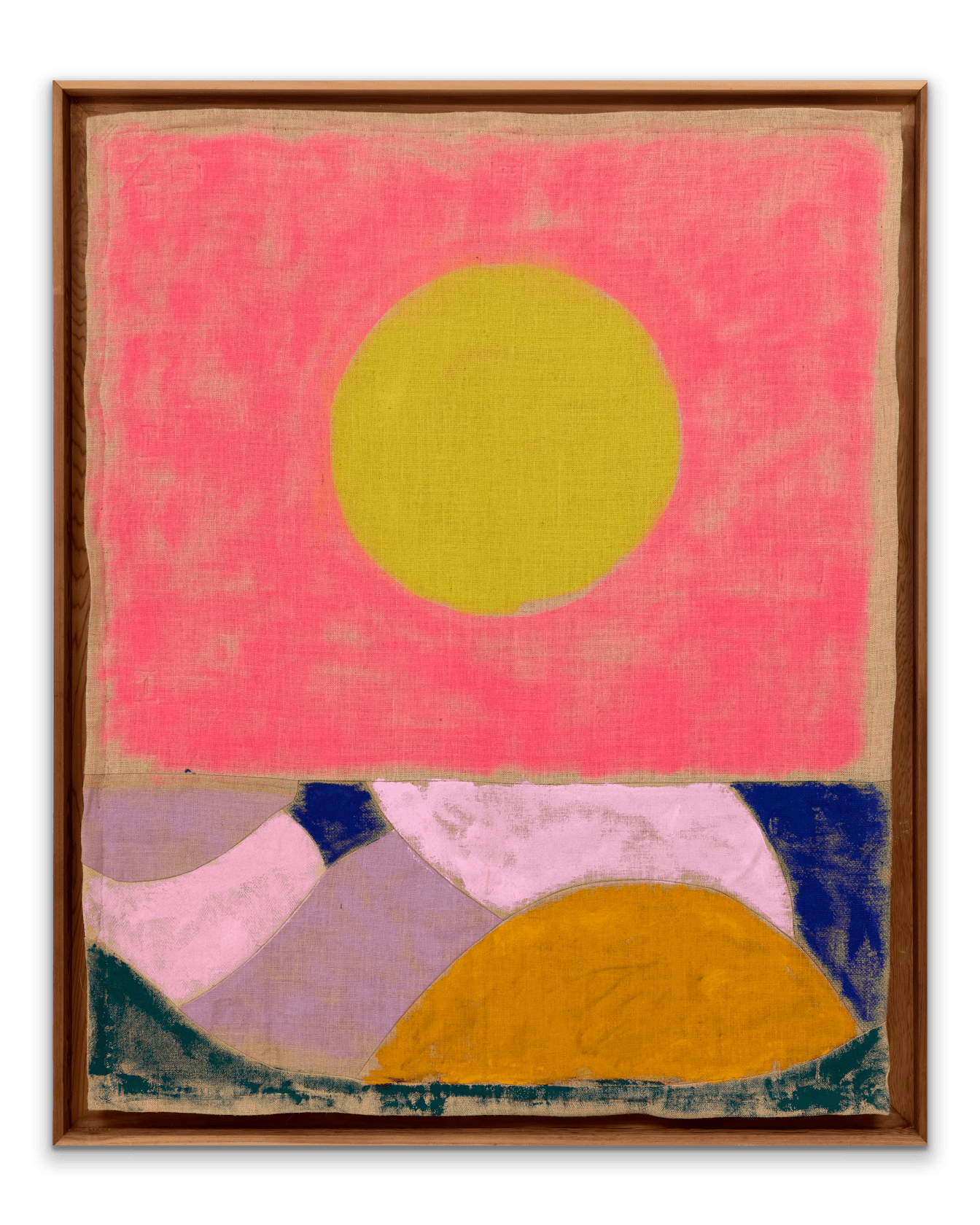 Alvaro Barrington NHC 2024/Mangrove Sunset (R16), 2024 Acrylic and Flashe on burlap in cedar wood frame 171 × 139 cm...