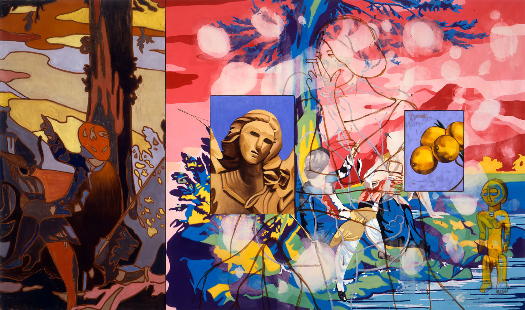 Works from David Salle’s original Pastorals series, 2001.