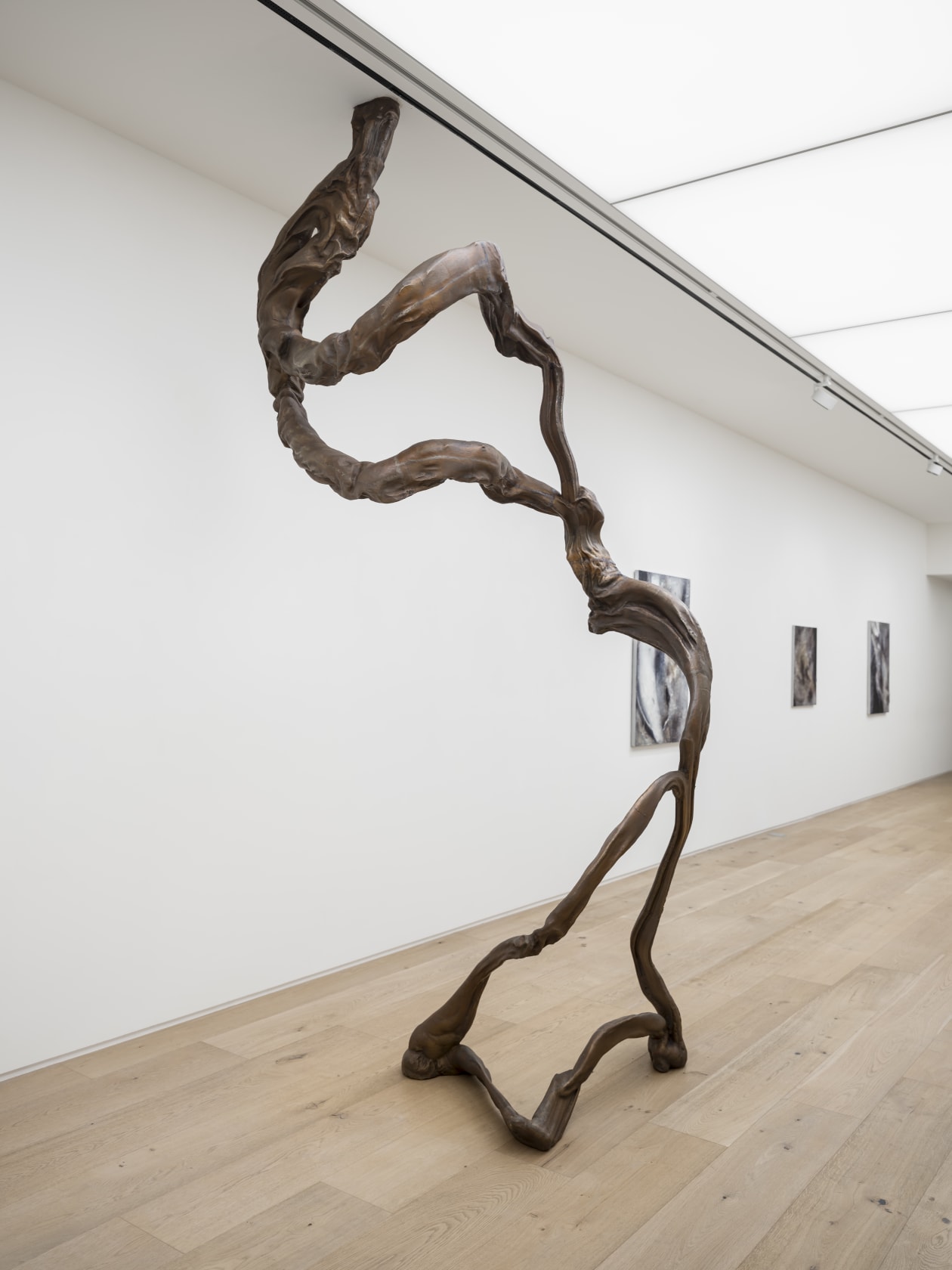 Heemin Chung There She was Found Pulled and Folded 1, 2025 Bronze 323 x 94 x 145 cm (127.17 x...