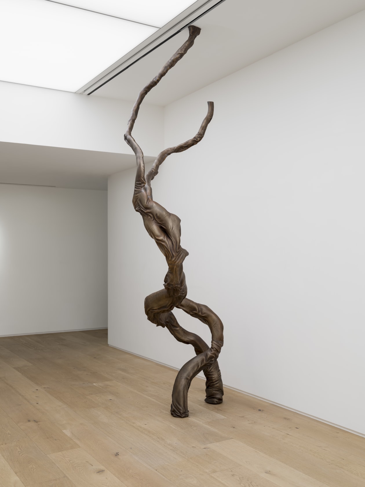 Heemin Chung There She was Found Pulled and Folded 2, 2025 Bronze 323 x 81 x 112 cm (127.17 x...