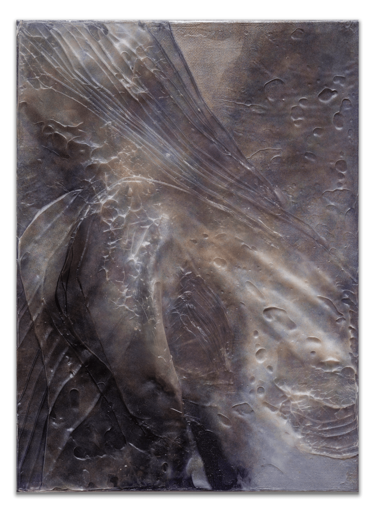 Heemin Chung Sketch for a Black Petal, 2025 Acrylic, gel medium and UV print on canvas 34 x 24 cm...