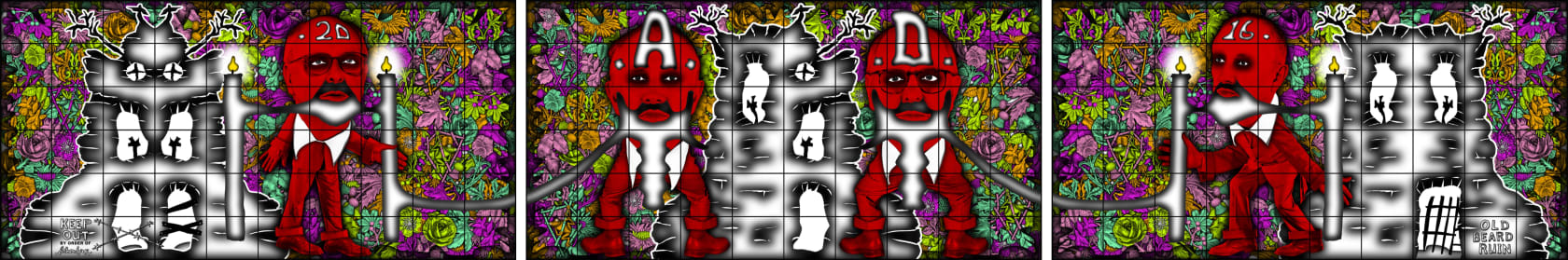 Gilbert & George, OLD BEARD RUIN, 2016