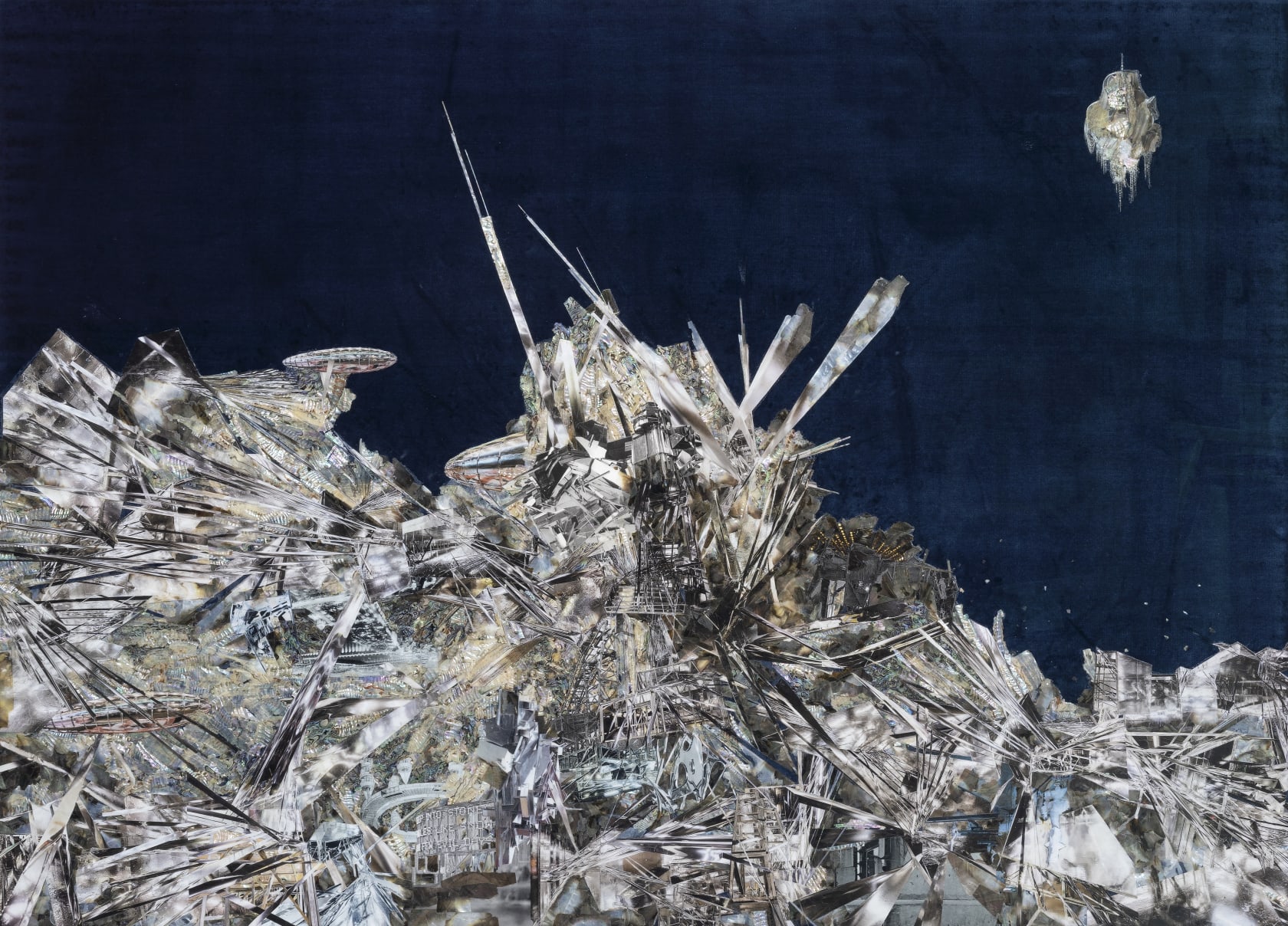 Lee Bul, Untitled (Willing to be Vulnerable) Velvet Collage, 2020