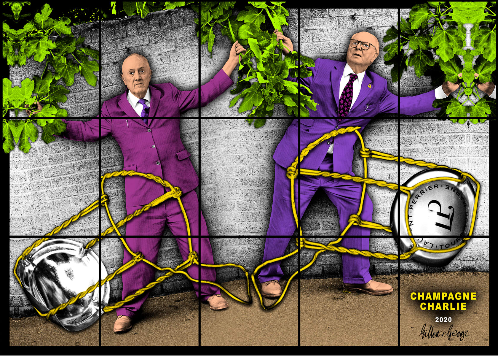 Gilbert & George, Champagne Charlie, 2020