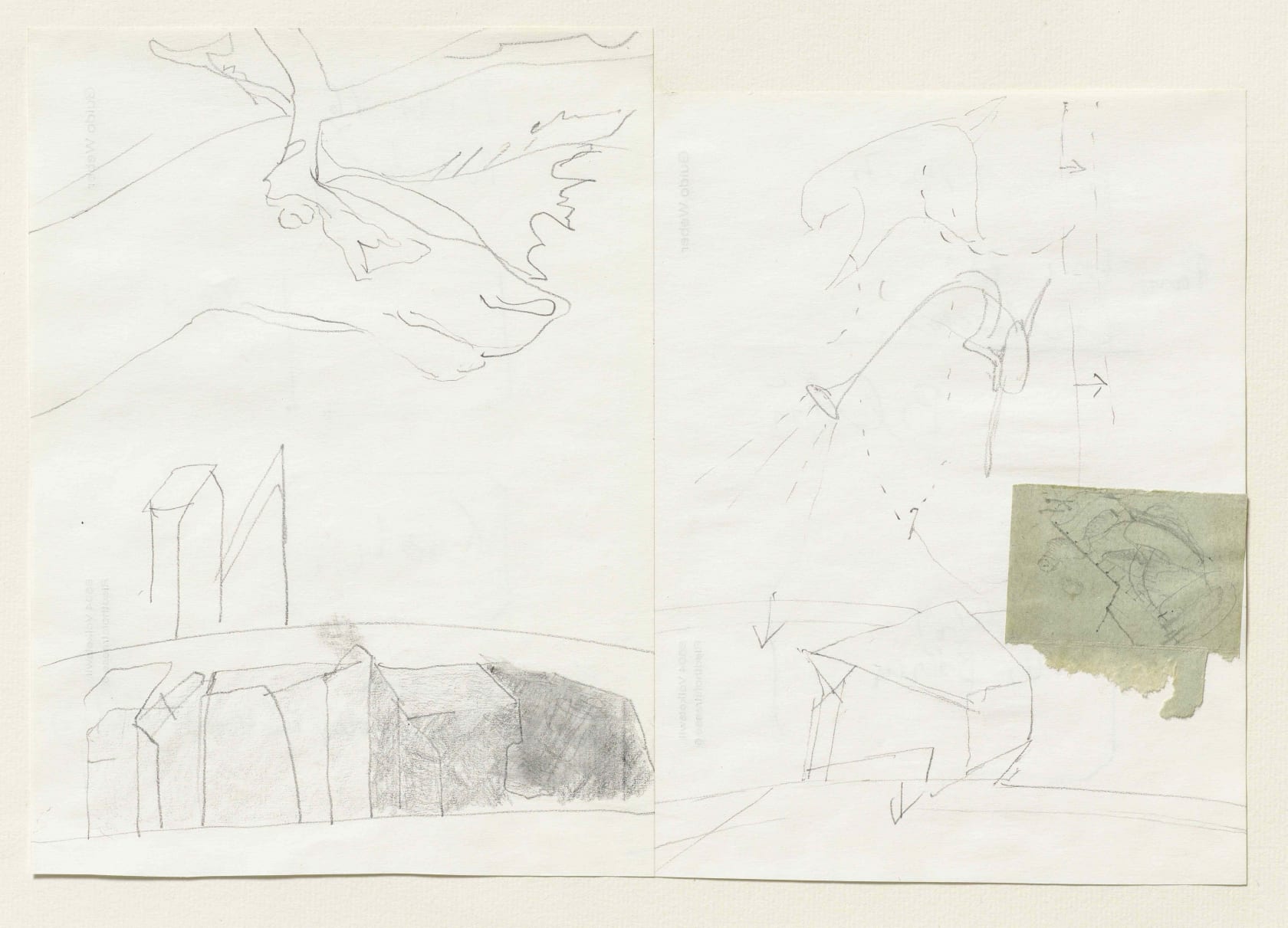 Joseph Beuys Estate, Sternbild des Bären / junger Elch rechts über dem Haus des alten Müllers, 1961–63