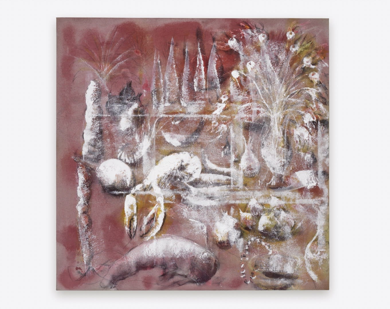 Miquel Barceló, Tableau couleur orange sanguine, 2021