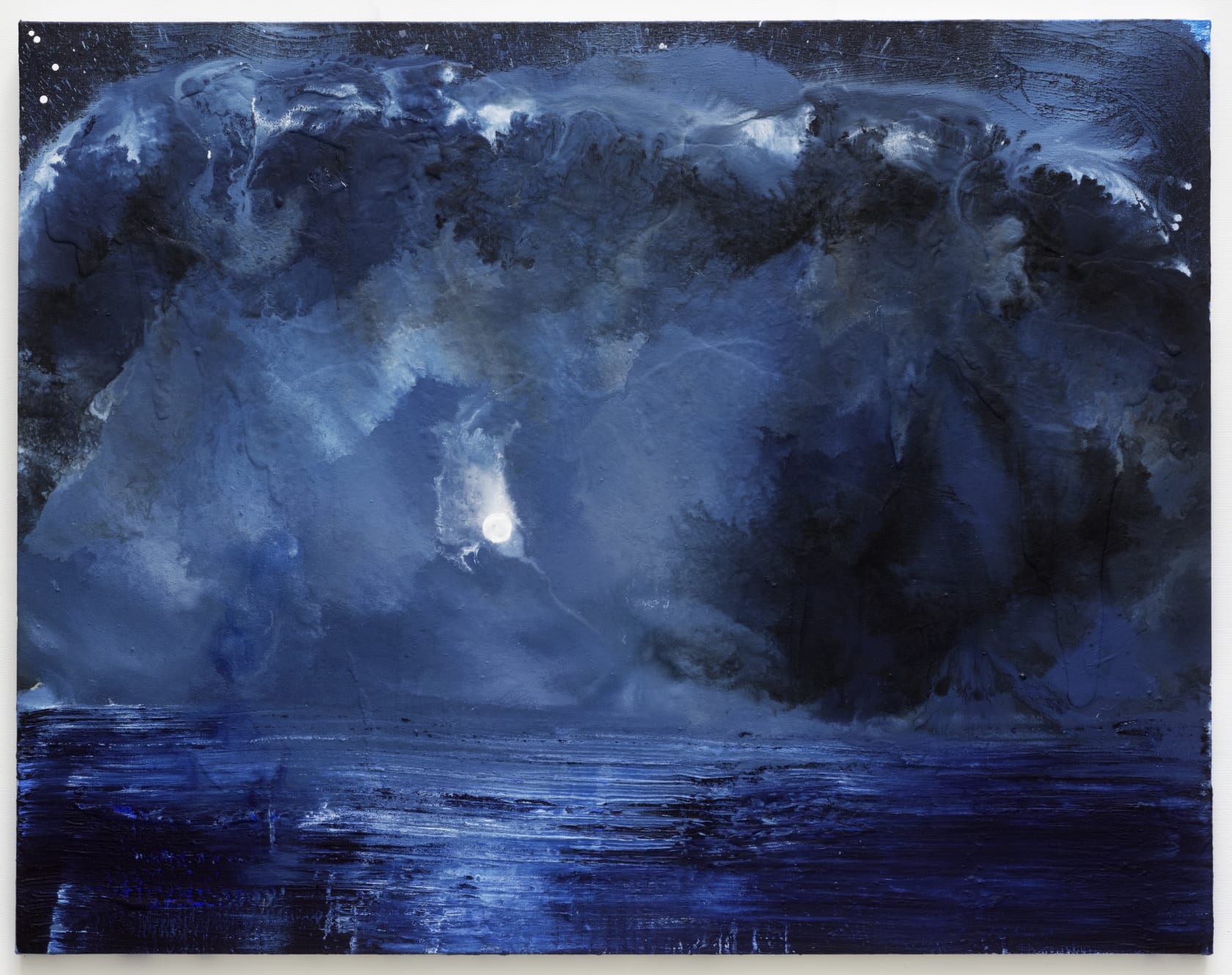 Miquel Barceló 米格尔·巴塞洛, Dernière pleine lune de l’été《夏日最后一轮满月》, 2018–19