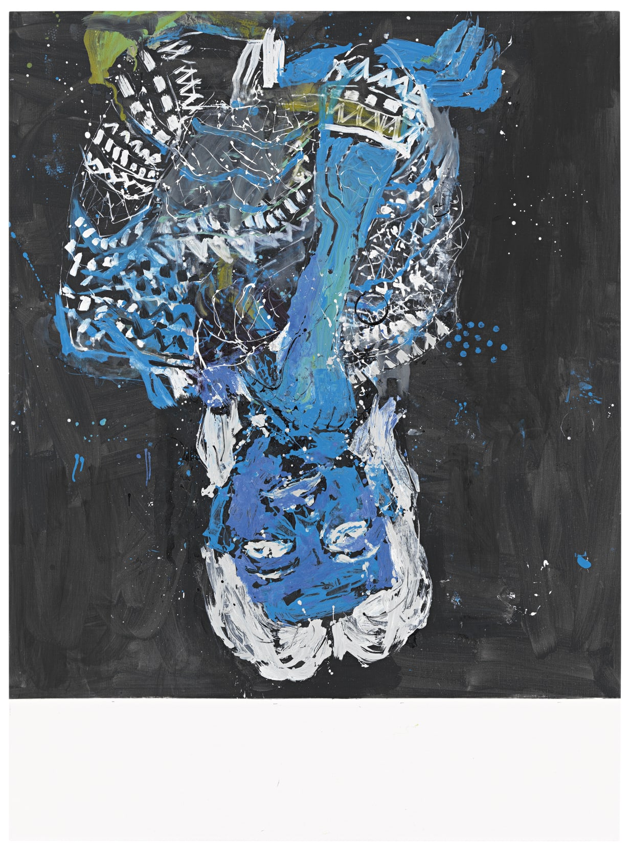 Georg Baselitz Elke negativ blau, 2012