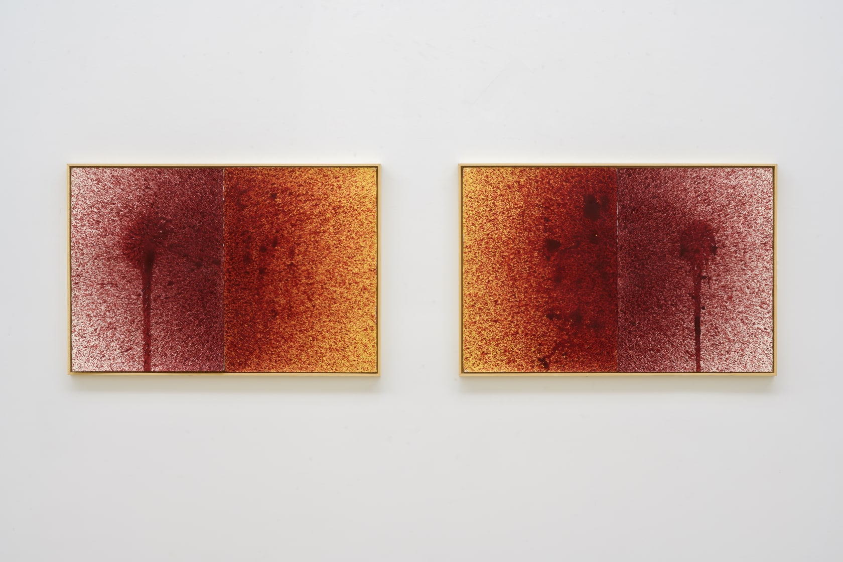 Imran Qureshi, Separated (diptych), 2019