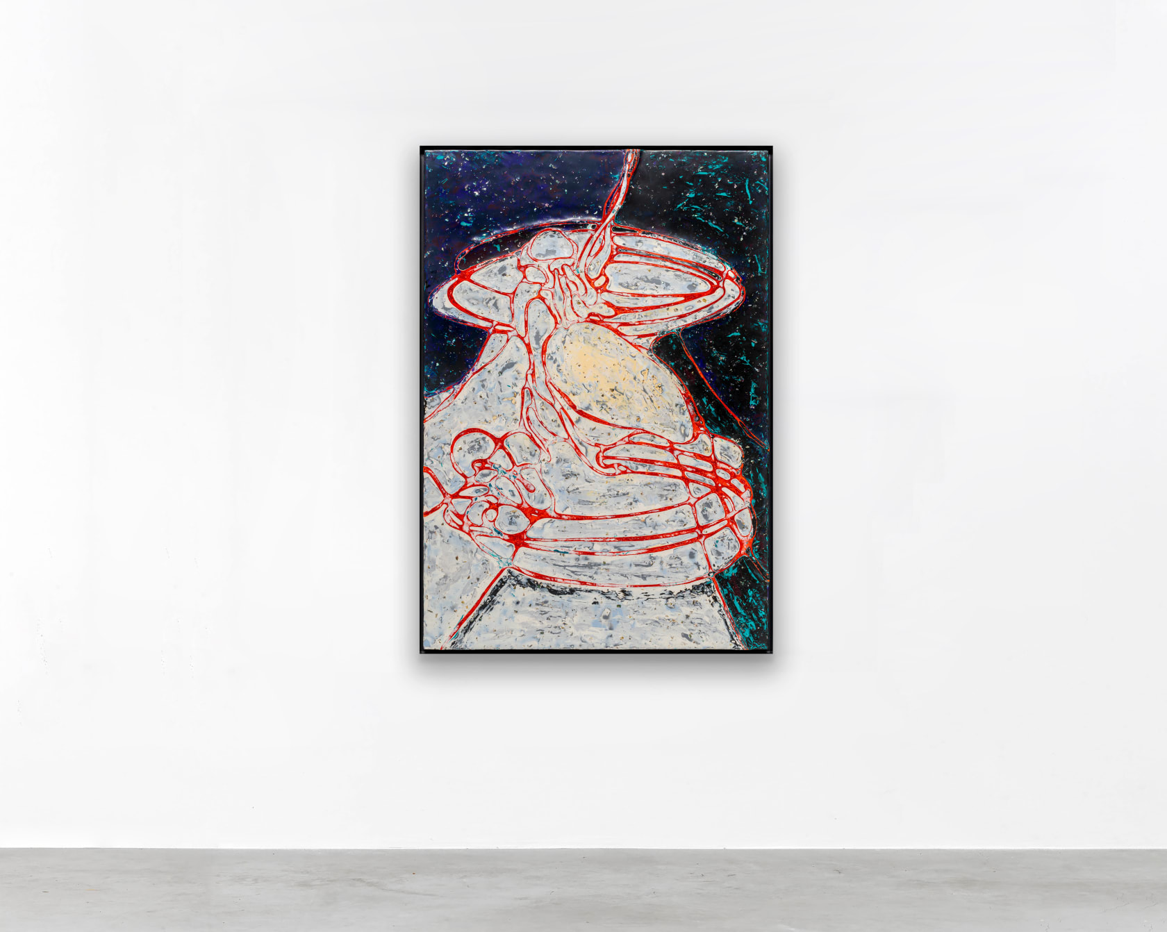 Lee Bul Perdu CVIII, 2021 Mother of pearl, acrylic paint on wooden base panel, steel frame 163 x 113 x...