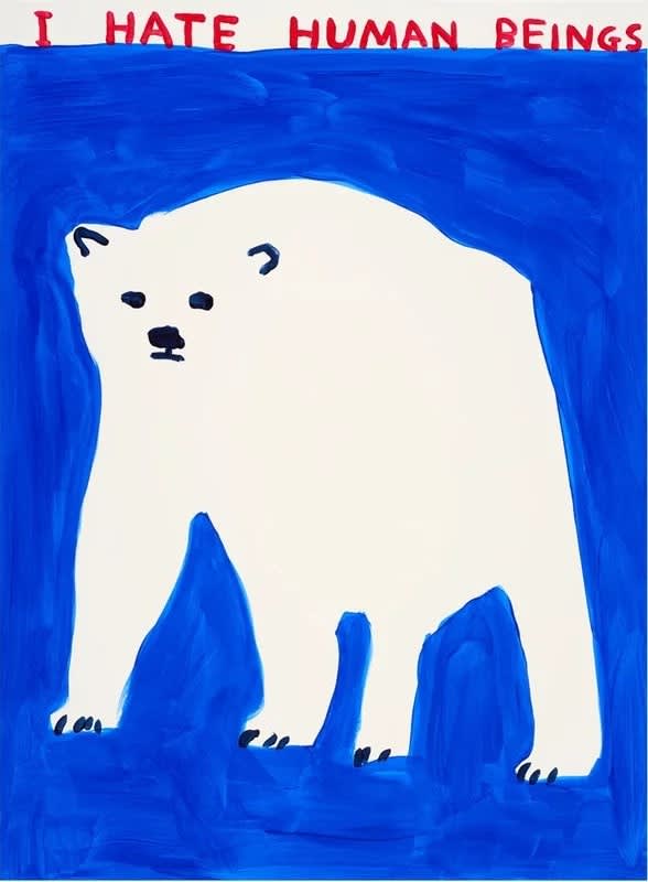 David Shrigley, I Hate Humans (Polar Bear), 2022