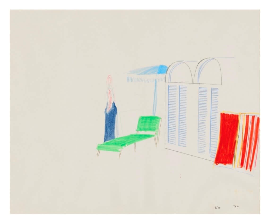 David Hockney, Poolside, 1974