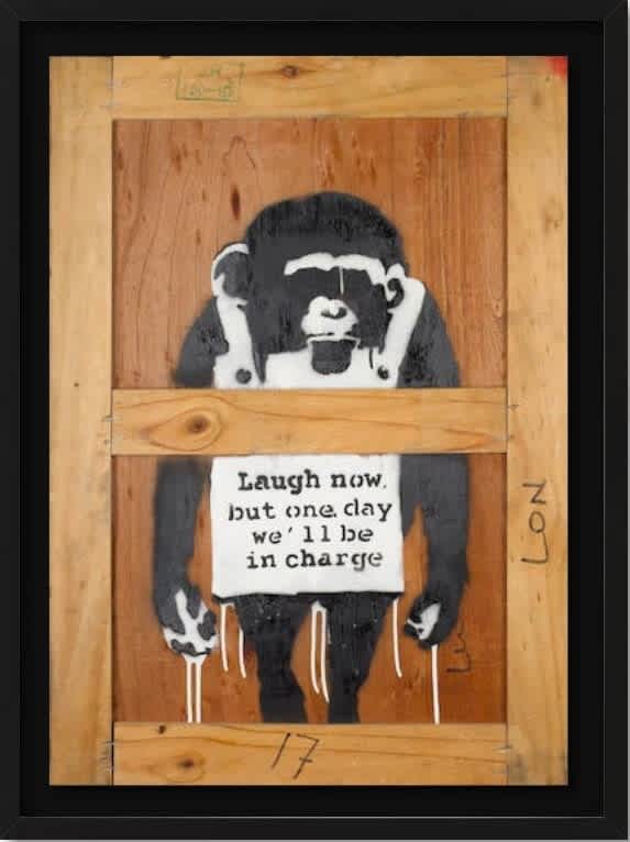 Banksy, Laugh Now, 2002