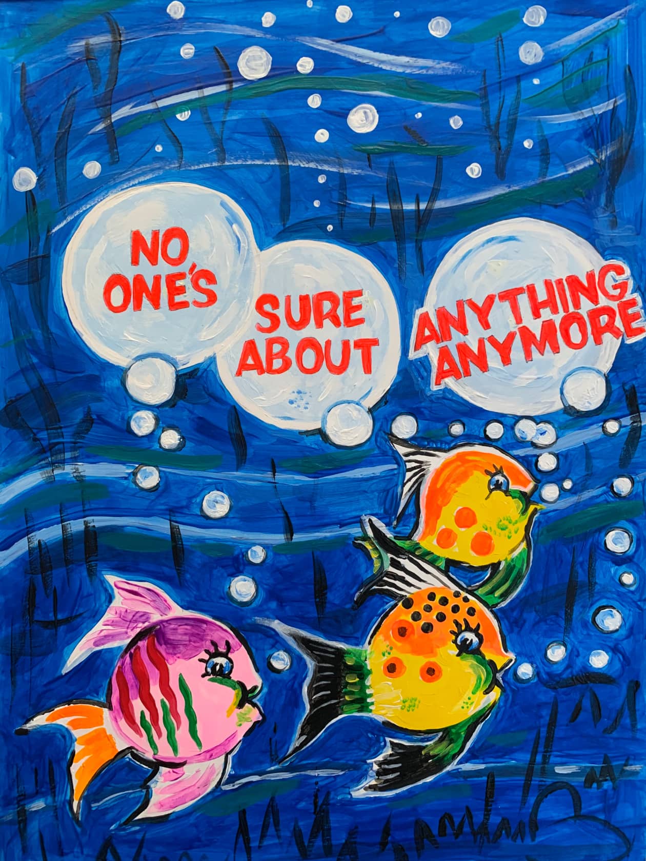 Magda Archer No One's Sure About Anything Anymore Acrylic on Paper