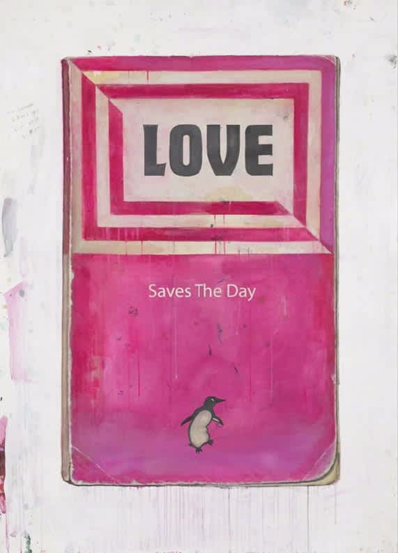 Harland Miller Love Saves the Day Screenprint