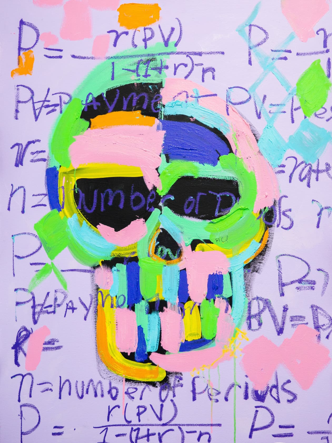 Bradley Theodore Skull III Oil on canvas