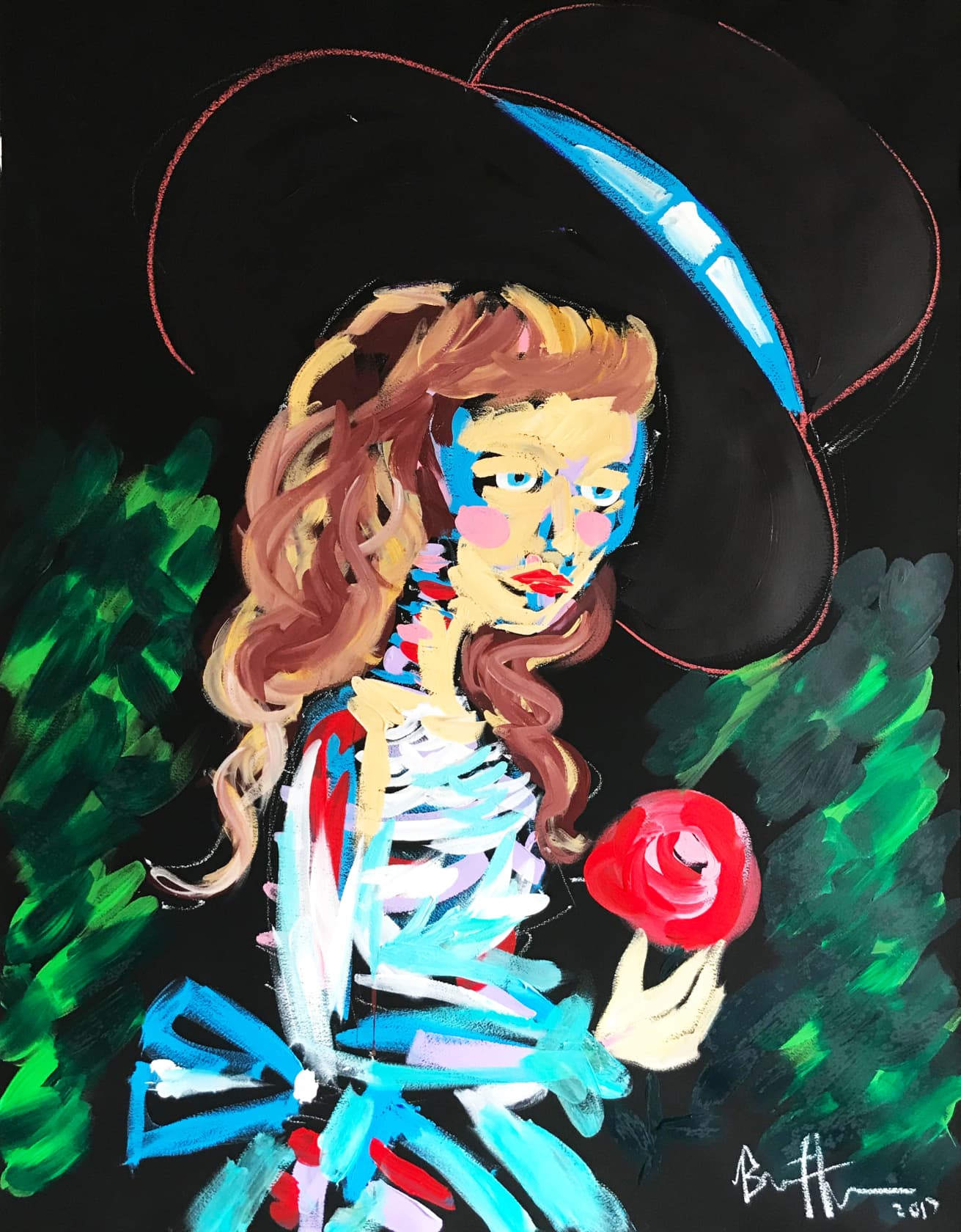 Bradley Theodore, Roses and Hat, 2017