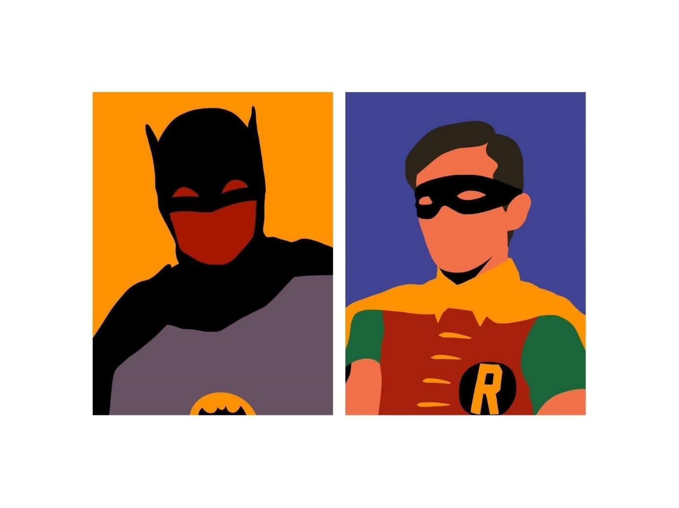 Coco Dávez Batman & Robin Acrylic on Canvas