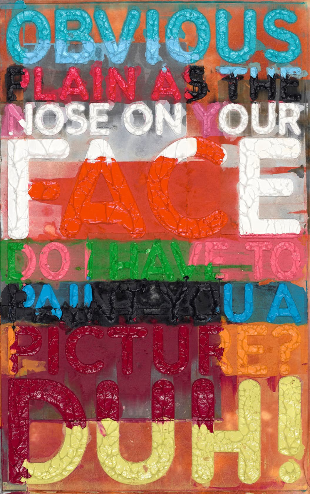 Mel Bochner, Obvious, 2018