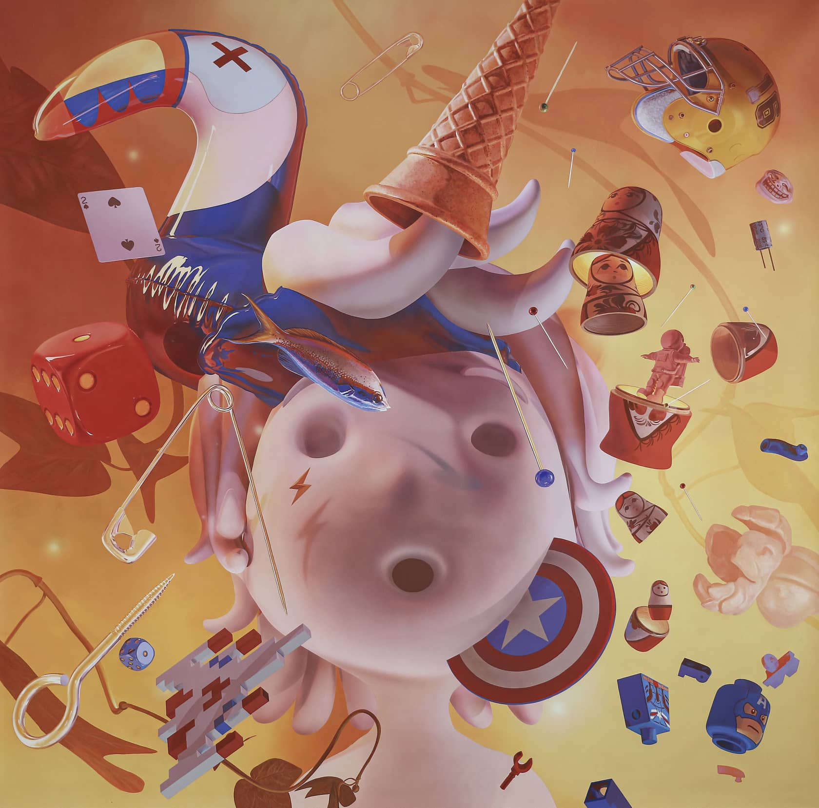 Giovanni Motta The Plan for the Theft Falls Apart at Dawn Acrylic on canvas