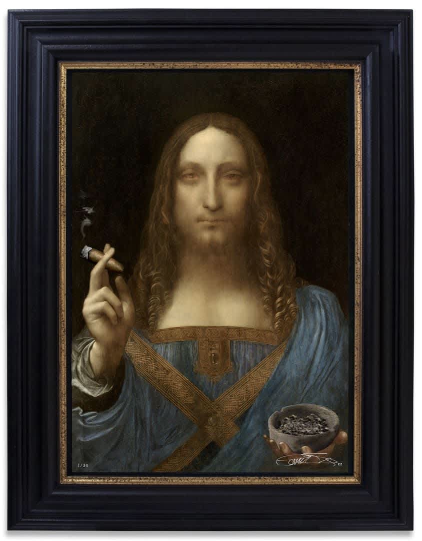 The Connor Brothers, Salvator Mundi With Cigar, 2022