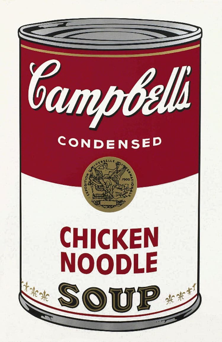 Andy Warhol Chicken Noodle Soup Screenprint in Colours on Wove Paper
