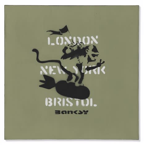 Banksy, London New York Bristol (Monkey), 2000