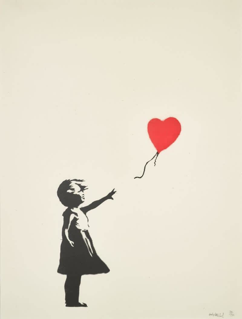 Banksy, Girl with Balloon (Signed), 2004