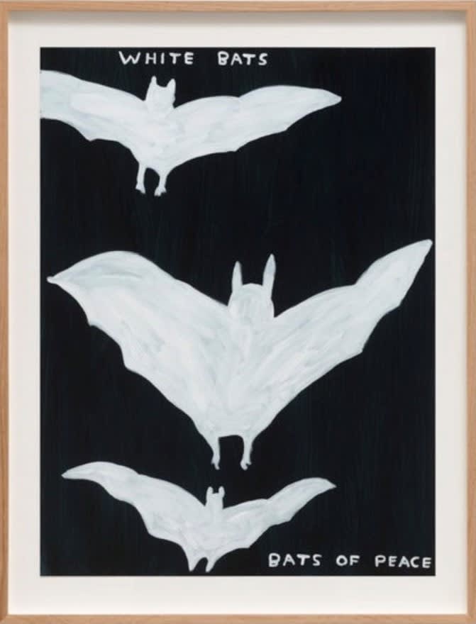 David Shrigley, White Bats, 2019
