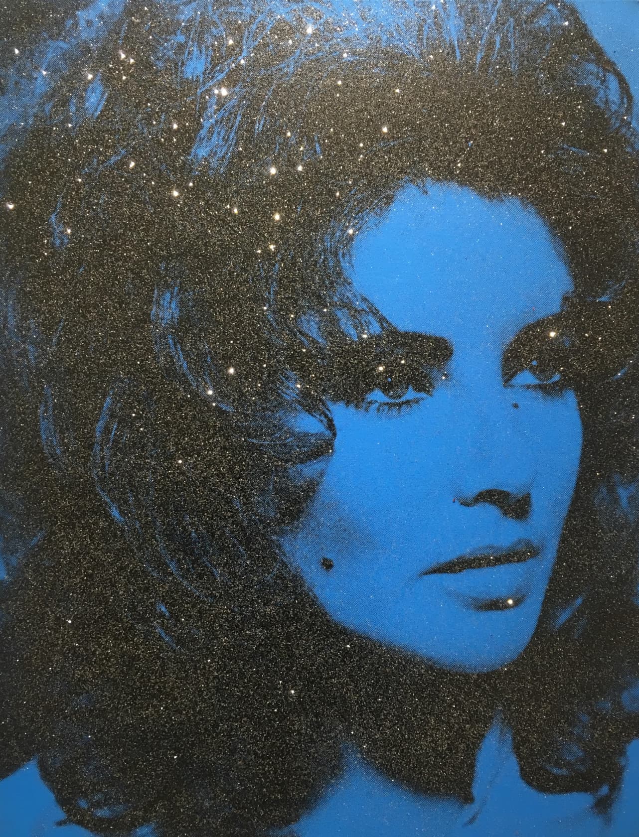 Russell Young, Liz Taylor - Mediterranean Blue & Black, 2014