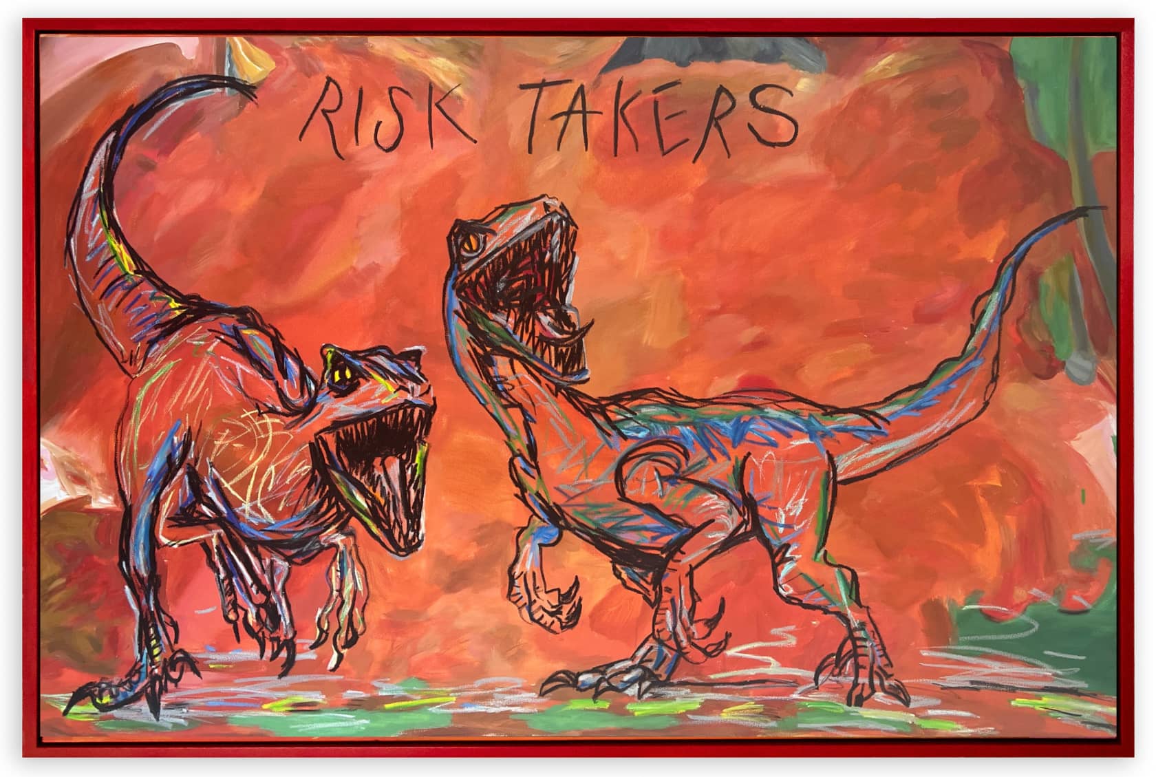 The Connor Brothers Risk Takers Acrylic and oil stick on canvas