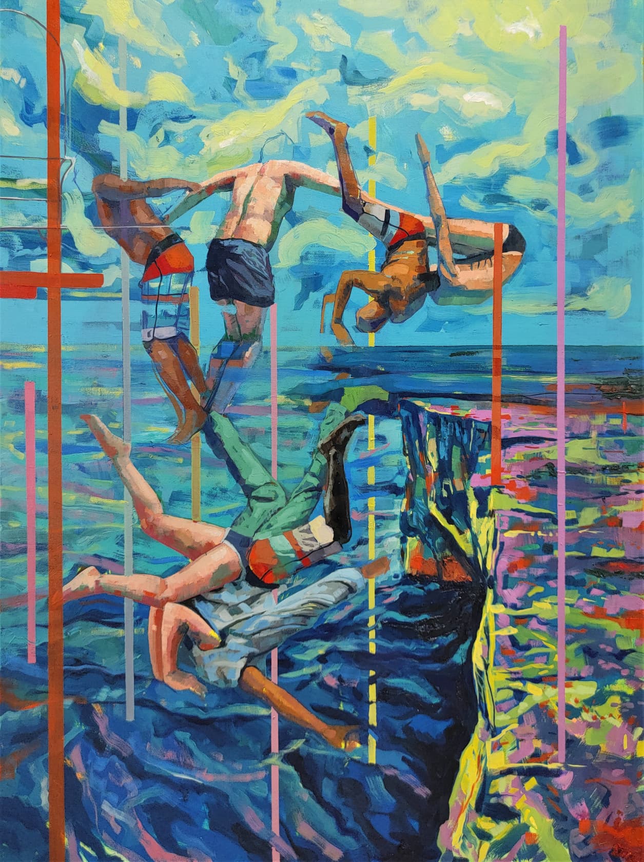 Andrae Green Divers V Oil & acrylic on canvas