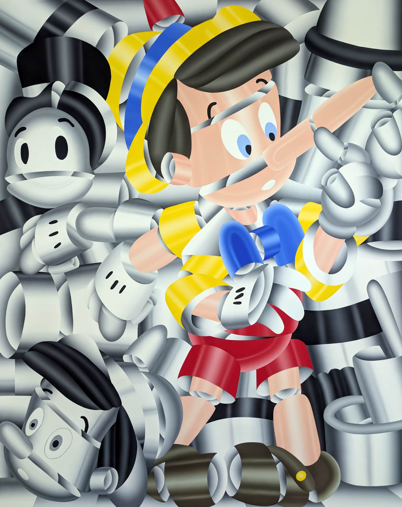 Geoffrey Bouillot Strings of Deception Acrylic on canvas