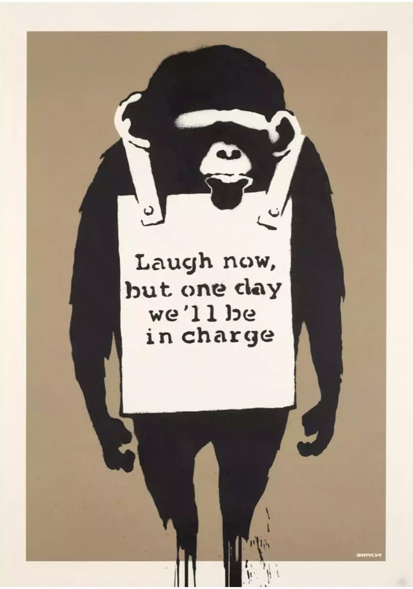 Banksy, Laugh Now (Unsigned), 2003