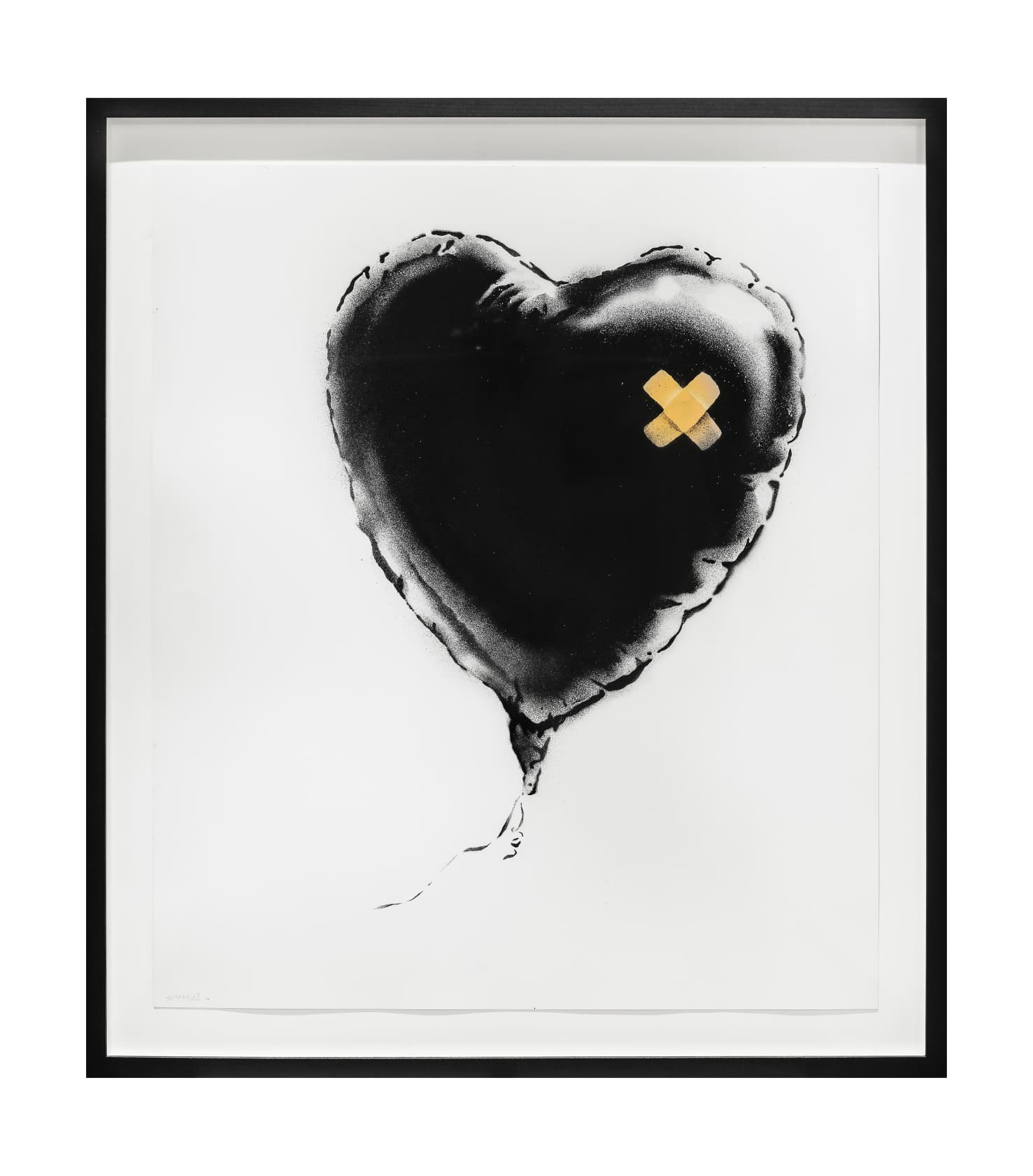 Banksy Plaster Heart Spraypaint on board