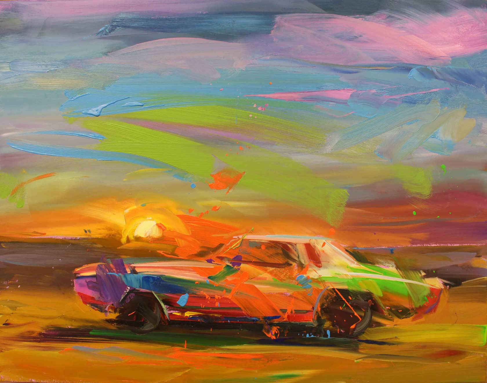 Paul Wright, Orange Car, 2016