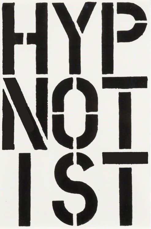 Christopher Wool, Hypnotist (Page from Black Book), 1989