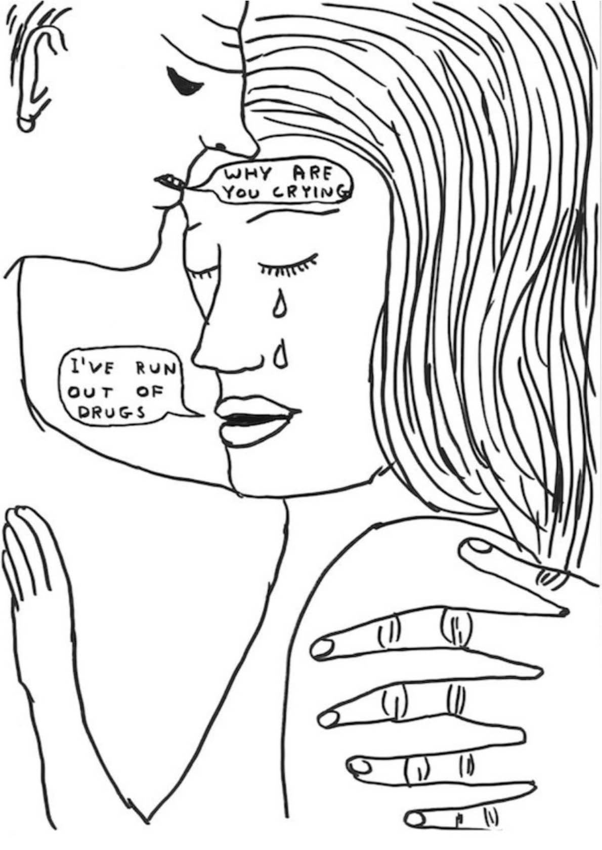 David Shrigley, Untitled (Why are you crying), 2018