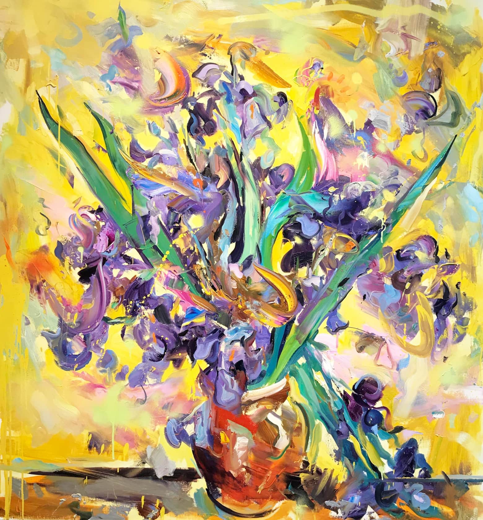 Paul Wright, Irises (After Van Gogh), 2017